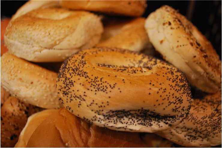 Picture - Close up view to Bagels
